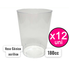 VASO SHOT CONICO CRISTAL 180cc