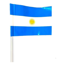 BANDERA PLASTICA ARGENTINA CHICA CON PALITO (15x25cm)