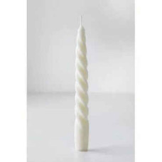 VELA TORNEADA BLANCA 20cm