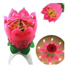 VELA FLOR ROSA MUSICAL