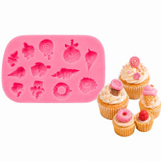 MOLDE SILICONA 12 MINI DULCES 