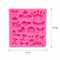 MOLDE SILICONA MINI CORONAS Y MOÑOS MOLDE SILICONA MINI CORONAS Y MOÑOS