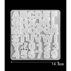 MOLDE SILICONA LETRA MAYUSCULA Y NUMEROS