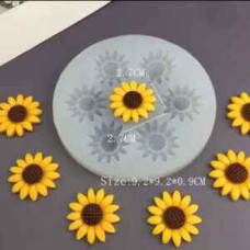 MOLDE SILICONA 7 GIRASOLES 2,5cm