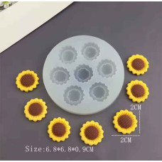 MOLDE SILICONA 7 GIRASOLES 1,5cm