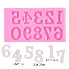MOLDE SILICONA NUMEROS GOTICO