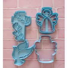 SET CORTANTE BAUTISMO COMUNION 3D X 4