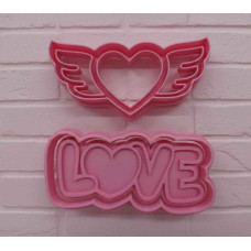 SET CORTANTE CORAZON GLOBOS 3D X2 