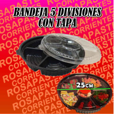 BANDEJA PICADA 5 DIVISIONES C/TAPA