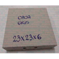 CAJA EMPANADA 1 DOC GRIS 23x23x6