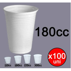 VASO PLASTICO 180cc x100