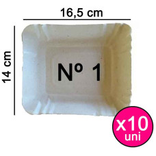 BANDEJA DE CARTON GRIS Nº 1 X 10 UNI