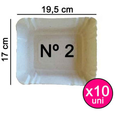 BANDEJA DE CARTON GRIS Nº 2 X 10 UNI