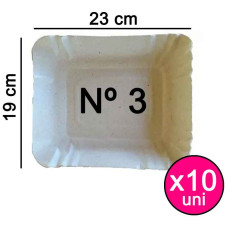 BANDEJA DE CARTON GRIS Nº 3 X 10 UNI