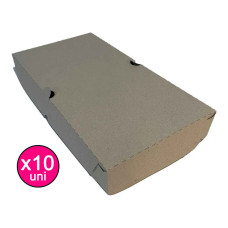 CAJA 1/2 PIZZA GRIS X10