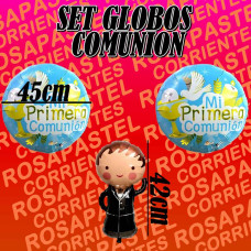SET 3 GLOBOS COMUNION NENE