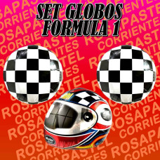SET 3 GLOBOS FORMULA 1
