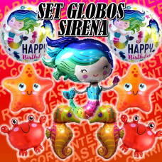 SET 9 GLOBOS SIRENA