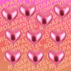 GLOBO CORAZON 12.5CM X10 ROSA
