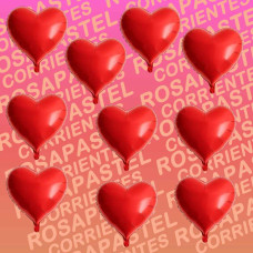 GLOBO CORAZON 12,5CM X10 ROJO
