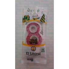 VELA NUMERO LITORAL ROSA 8