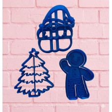 SET CORTANTES NAVIDEÑOS 3D X3 9CM