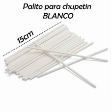 PALITO CHUPETIN BLANCO 15CM x12