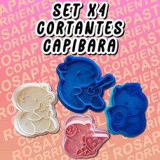 SET 4 CORTANTES CAPIBARA 3D