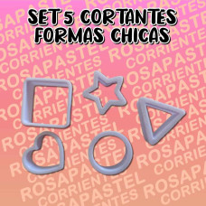 SET 5 CORTANTES FORMAS CHICAS 3D