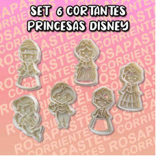 SET 6 CORTANTES PRINCESAS DISNEY 3D