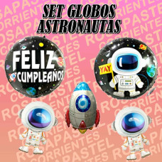 SET GLOBOS ASTRONAUTA