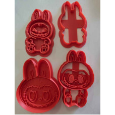 SET 4 CORTANTES LABUBU 3D