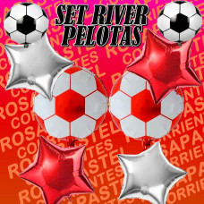SET GLOBOS RIVER PELOTA