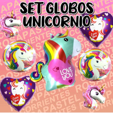 SET GLOBOS UNICORNIOS